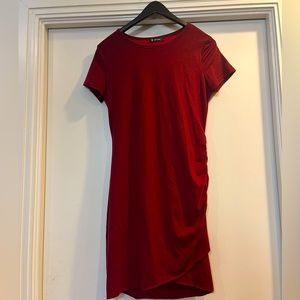 Red short sleeve cotton dress (size M)